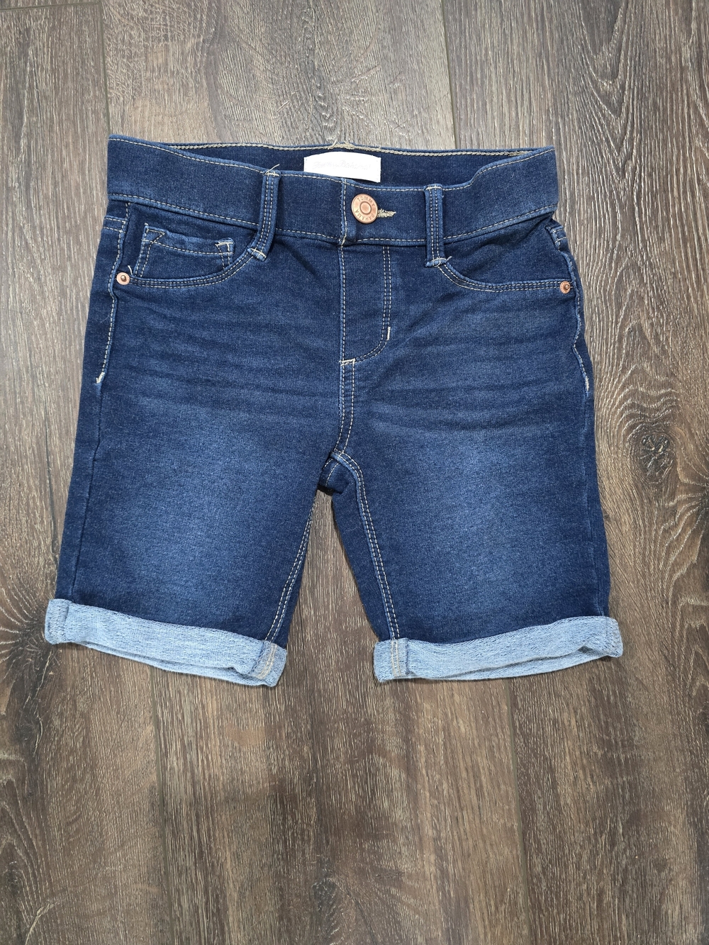 Tommy Bahama Dark Blue Roll-Cuff Denim Shorts Girl Size 7